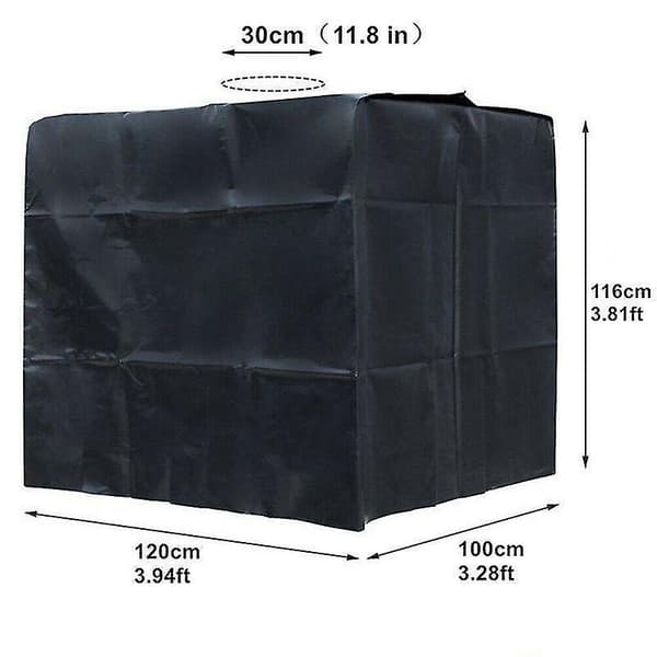 Solbeskyttelse Bche til regnvandsbeholder 1000l - Ibc sort - 120*100*116cm,