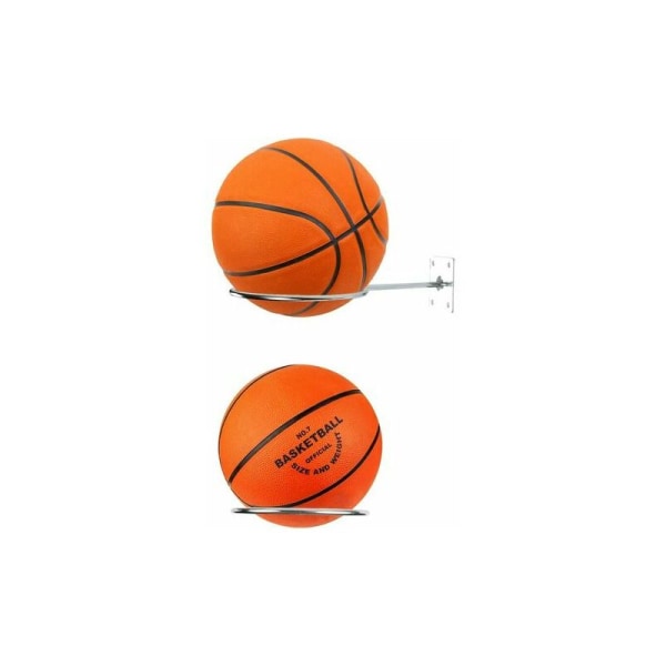 LMLY 2 st väggfäste för sportbollar i metall för basketfotboll volleyboll bolldisplaytillbehör för skola sovrum gym