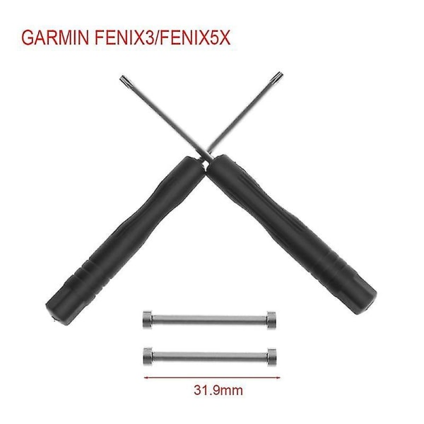 Rannekkeen ruuvit, hihnan ruuvimeisselin, poistotyökalu, lisävarusteet, ruostumaton teräs, vaihto Garmin Forerunner Fenixille (hopea tyyppi A)