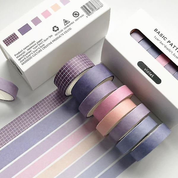 Kontorsmaterialset för skolan | Kawaii-kontorsdekoration | Limband i olika färger - 8 st/set -（RIANBOW）