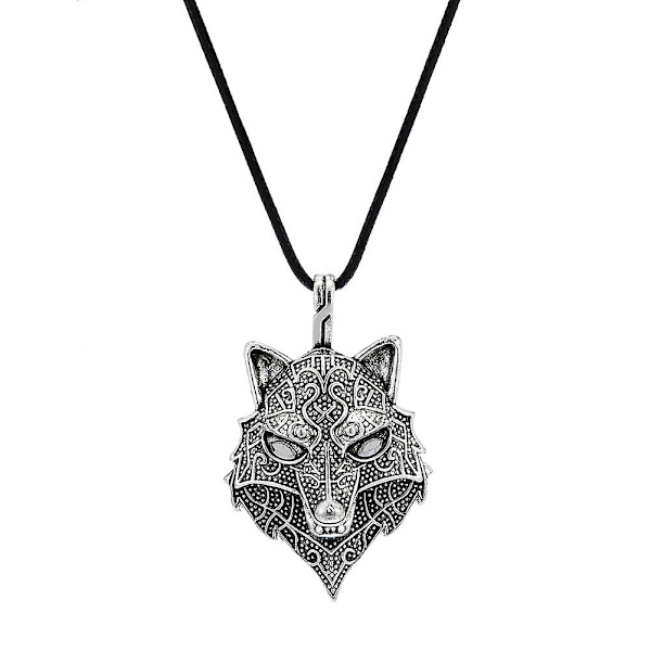 (F)Varg Amulett Halsband Varg Rem Gift Pengar
