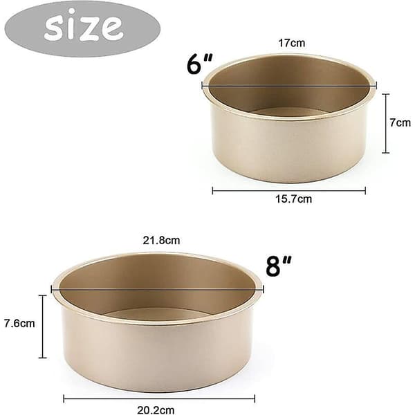 2 st kakform, 2-lagers kakform, rund kakform (6\"/8\"), rund kakform