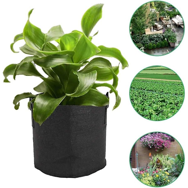 Odlingspåse för trädgård, växtpåsar odlingspåse grönsakskruka 7 gallon odlingspåsar av non-woven tyg trädgård grönsakspåse för potatis/potatis/morot/tomat (4