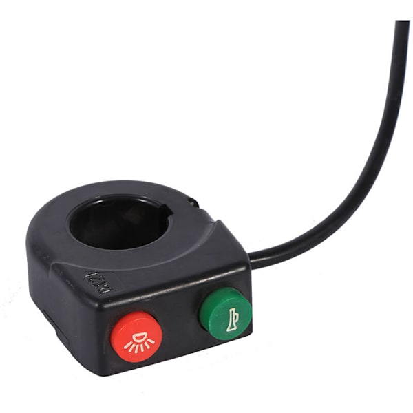 12V Horn Huvudljus Svart På Av Knapp Styrstångsbrytare För Motorcykel Scooter