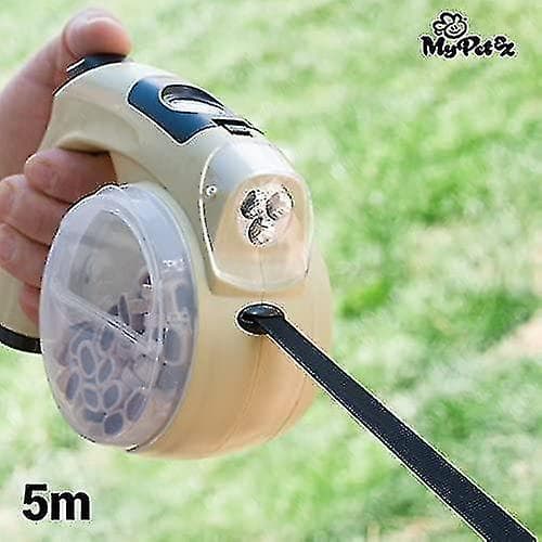 6 in 1 Beige Retractable Dog Leash