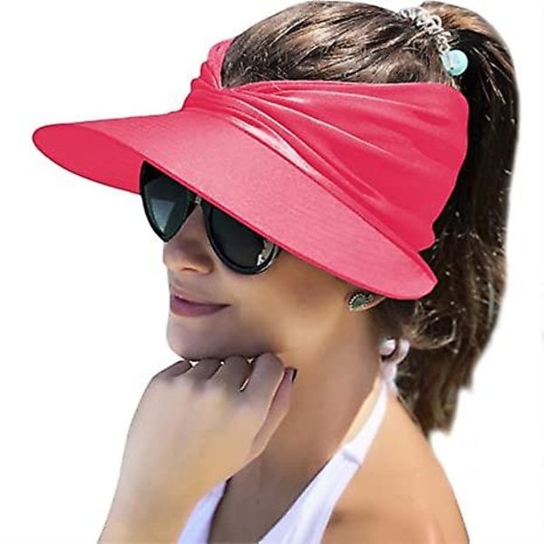 Solhatt för kvinnor med bred brätte sommar, UV-skydd strandsporthatt