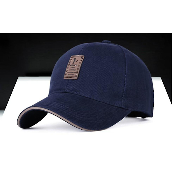 Blå unisex sommar enfärgad baseballkeps justerbar hatt