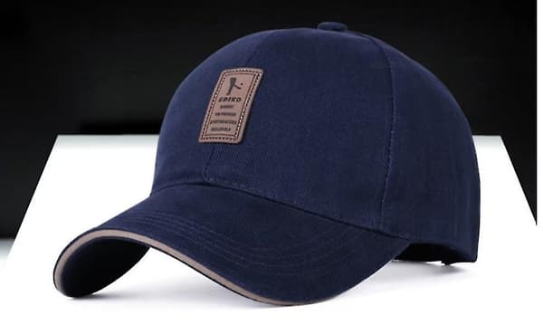 Blå unisex sommer solid farge baseball cap justerbar hatt