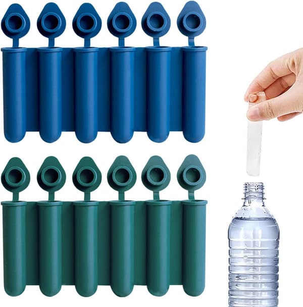 2-pack isformar med läckagesäkra lock (blå och grön)