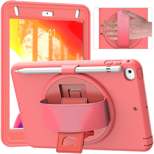 Heavy Duty case Ipad Mini 4/5 -puhelimelle, jossa käsihihna, kynäpidike, täydellinen cover