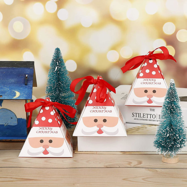 Set av 40 dekorativa papper julgodis lådor för godis, choklad