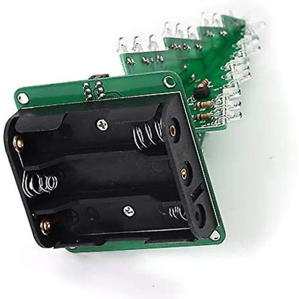 Led Julgransats, 3d Färgglad Julgran Led Flash Krets Elektronisk Diy Fest Julgåva Med Modul Elektroniskt Lärkit (tri-colo