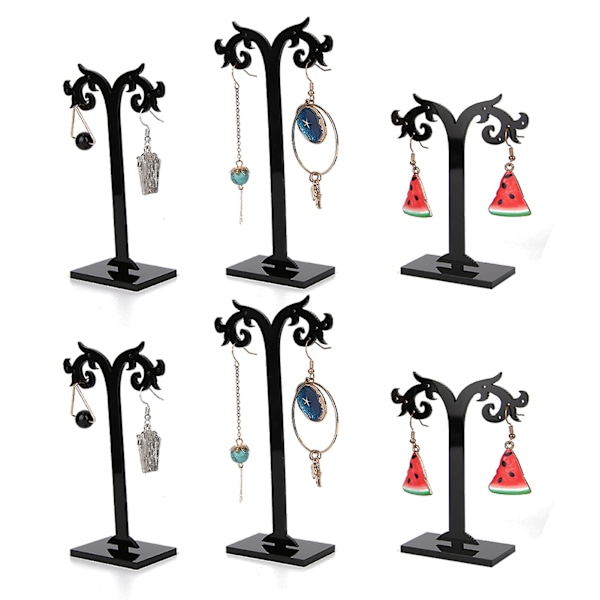 2 sæt DIY samling akryl øreringe smykker display stand arrangør opbevaringsstativ