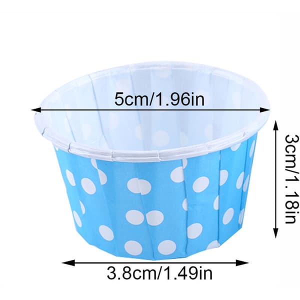 100 st Papperskakor Cupcake Liner Case Wrapper Muffins Bakformar för Fest Bröllop Blå