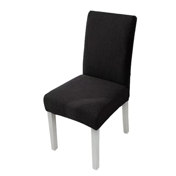 4 st stolskydd stretch elastiskt universellt stolskydd matsal stolskydd stretchbart (svart)