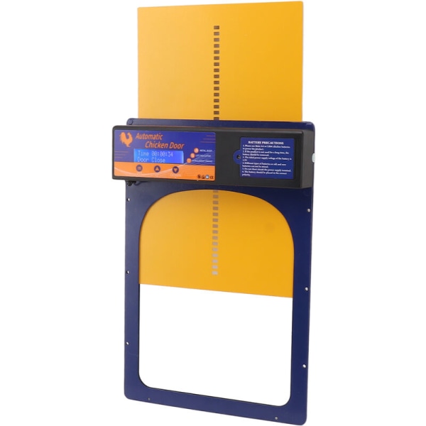 Automatisk hönshusdörr med timer i aluminiumlegering IP45 vattentät LED-skärm batteridriven automatisk hönshusdörröppnare för gård Jewel Blue