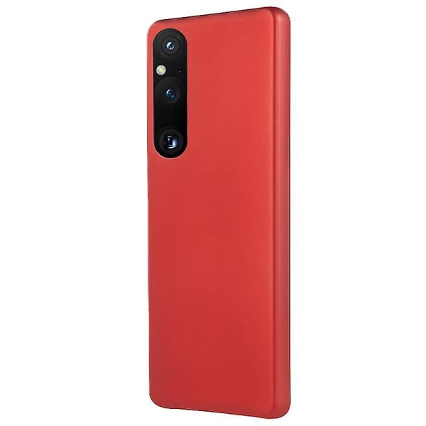 Til Sony Xperia 1 V stødsikkert gummieret plastik hårdt etui Beskyttende mobiltelefoncover（rødt）