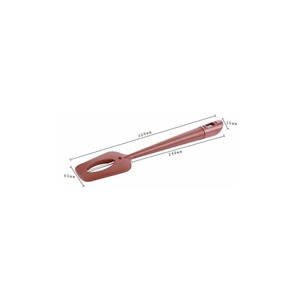 Chokladtermometerspatel, konditorispatel + silikometer, brun longziming