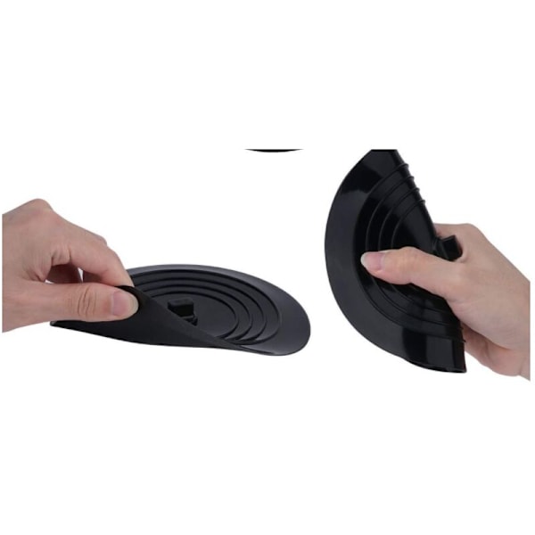 2-pack livsmedelsgodkänd FDA kökshandfat rund silikon diskbänksplugg vattenplugg silikon golvbrunn lock diameter 15cm svart