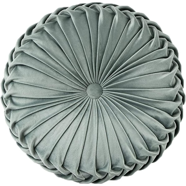 Dekorativ kudde i plysch, 3D-pumpa, rund sammetskudde för soffa, säng, stol, golv, 15x15, ljusgrön (15\"L*15\"B, ljusgrön)