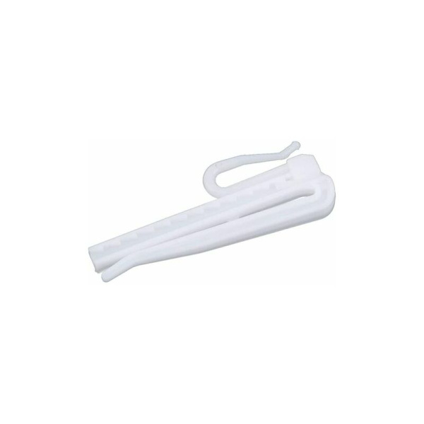 En uppsättning (50 st) 7 cm justerbara gardinkrokar i plast S-formade mjuka lyftkrokar dörrfönster gardinkrokar tillbehörspack (vit) CHAM