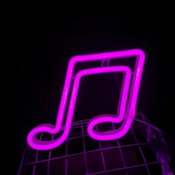 3d Neon Gitarr Ljus Led Ljusskylt Dekor Ljus Konst Neon Heminredning Hus Rock Bar Pub Hotell Strandfest Usb Batterilampa Musik Rosa