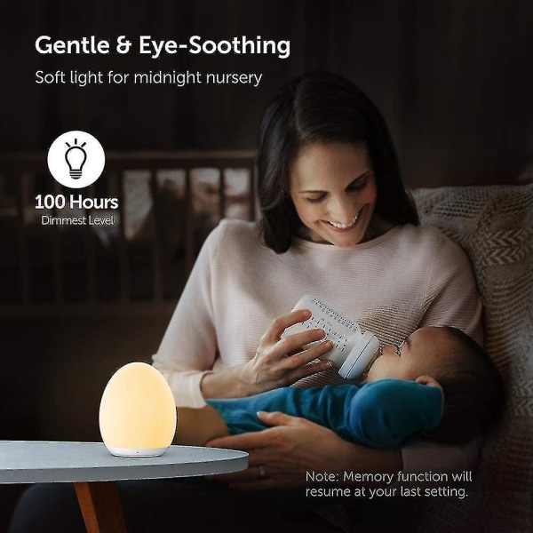 Led barn nattlampa USB uppladdningsbar touch-kontroll barnkammare lampor