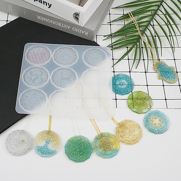 Diy-håndværkssmykkerform Blomst af liv Øreringe Eardrop Danglers Silikoneform