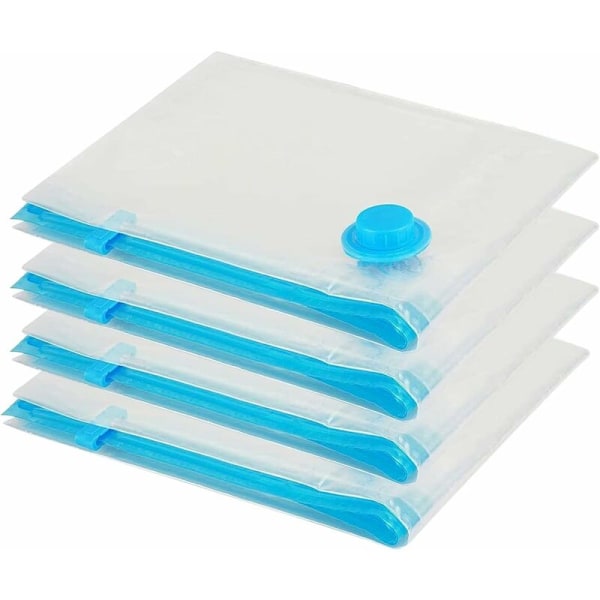 longziming 4-pack XXL vakuumförvaringspåsar platsbesparande (4 jumbo, 100 x 80) för sängkläder, kläder, täcken, filtar