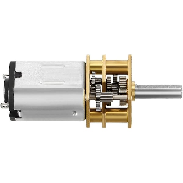 Mikromotor med reduksjonsgir, DC 6V 50 o/min, med fullmetall girkasse, 0,18 A, elektrisk girkasse med 2 terminaler for DIY Rc1pc