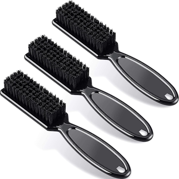 Clipper Blade Rengøringsbørste Hårklipper Rengøring Nylonbørste Neglebørste Trimmer Barber Rengøringsbørste Værktøj(3stk, Sort)