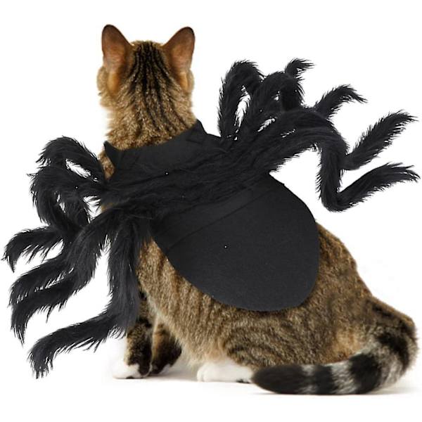 Halloween-lemmikkieläinten puku Hämähäkki Cosplay-vaatteet Koira Kissa Hämähäkkiasu juhlapuku pienelle koiralle