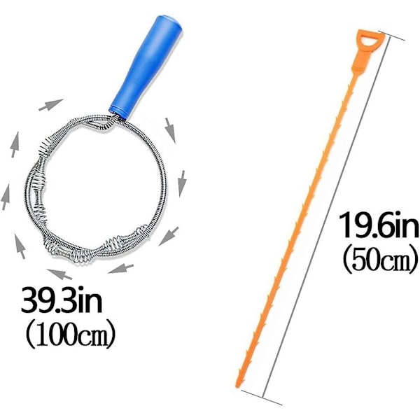 6-pack avlägsnande avloppsrensningsverktyg, handfat avlopp och orm överflödesrengöringsborste, avloppshårssamlare badkar