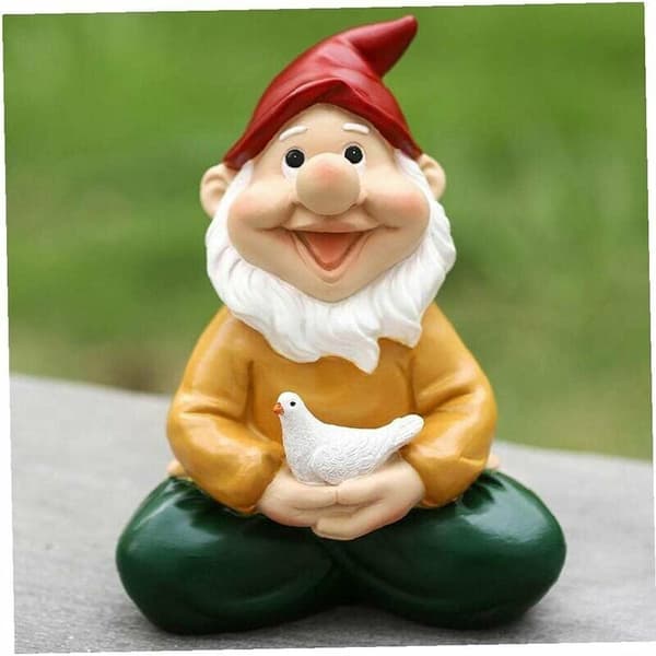 Trädgårdstomte prydnad Vattentät tomtefigur Staty Mikro landskap Dekor Tomte prydnad