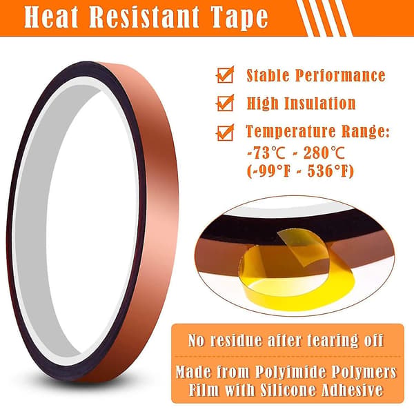 10mm 33m polyimid antistatisk högtemperaturtejp