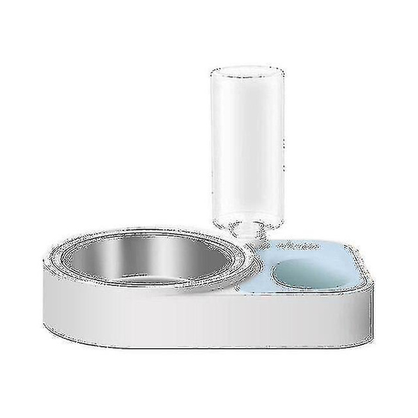 2 i 1 rustfritt stål hundematbolle vanndispenser 500 ml miljøvennlig avtakbar fôring