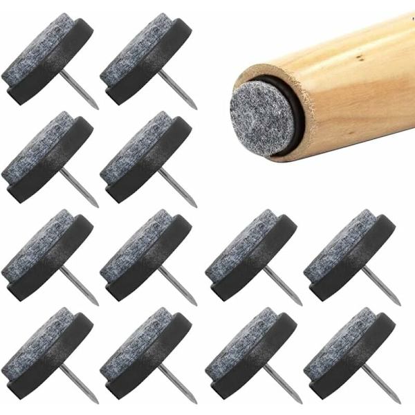 48-delad uppsättning möbeldynor i träfilt, möbelskydd, stolskydd, bordsskydd (22 mm)