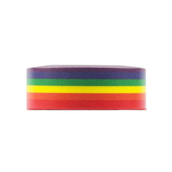 1 st Rainbow Washi Tape - Skolmaterial, kontorsmaterial, 15 mm regnbågstejp