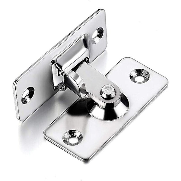 90 graders dörrlås, rostfritt stål säkerhetshörnlås/tryck-drag, satin nickel