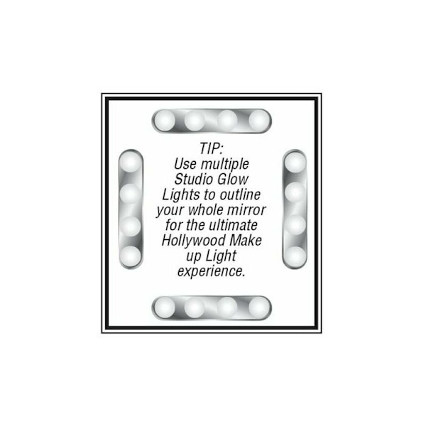 CRUEL Makeup Mirror Lamp 4 LED Vit Superljus Sugkopp Ljus Kosmetisk Lamp Badrum Bärbar Multifunktionell