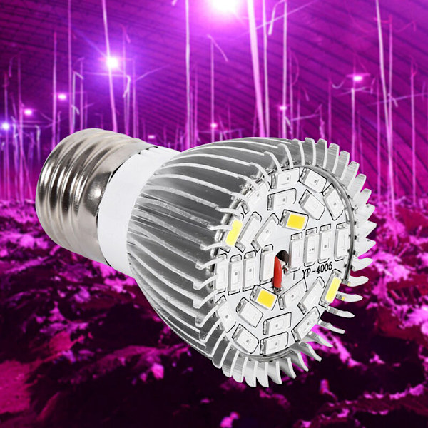 Fullspektrum E27 LED växtlampa, växtlampa för DIY hydroponiska växter