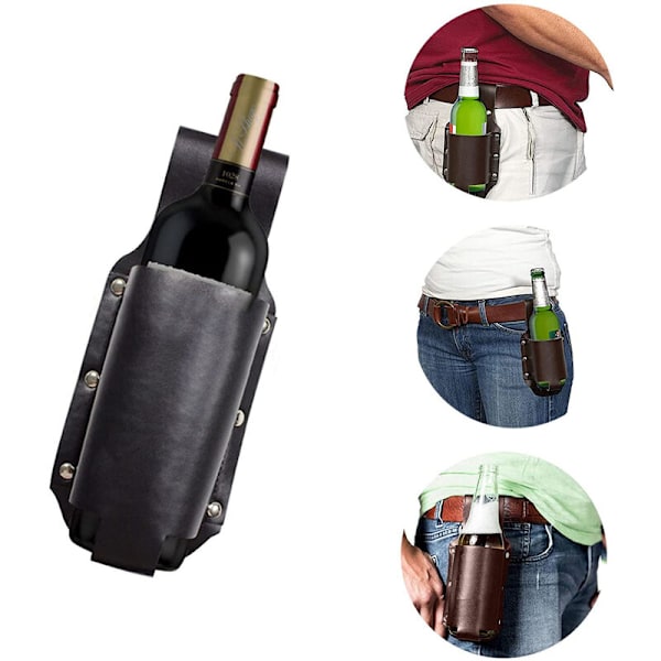 2-pack dryckesburk ölback, bärbar ölback, klassisk ölback, rymmer öl, burkar, dricksvatten, etc. (brun och svart)
