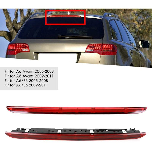Högkvalitativt tredje bromsljus bakljus 4F9945097 Passar till A6 Avant 2005-2008