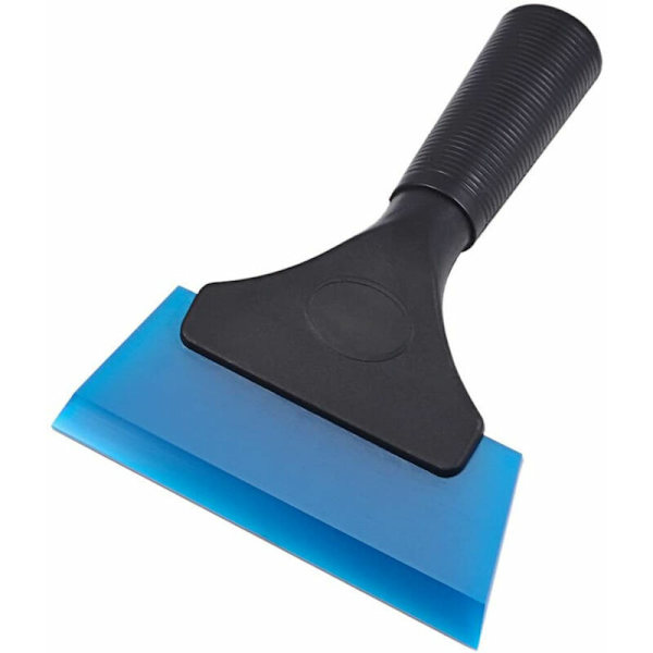 Silikonskrapa, 2-pack gummiskrapa för applicering av bilfönstertoning/bilsticker/glas/spegel/dusch (blå)