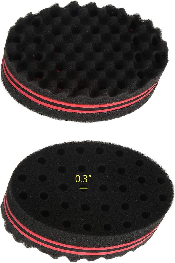 Hiussienit, Magic Barber Twist Curl Brush Sponge (2 kpl, musta)