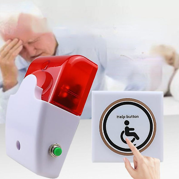 Nødkaldsknap Alarm Deaktiveret Toilet Kaldeknap Ældre Hjælpealarm