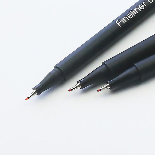 12-pack färgade 0,4 mm markeringspennor för skola och kontor 12 färger