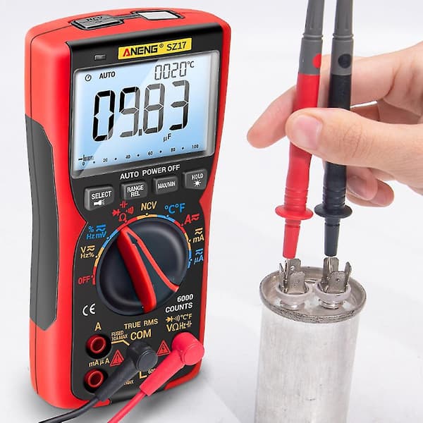 Digitalt multimeter tester til elektriker og elektrisk vedligeholdelse stødsikker (blå)