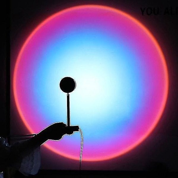 16 farger solnedgangslampe Rgb app fjernkontroll atmosfære projeksjon led nattlys for hjem soverom dekorasjon