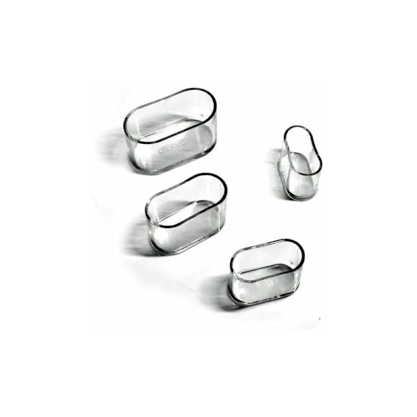 Stolsbensöverdrag Oval Silikon Möbelbensöverdrag Golvskydd 8-24st Transparent/24st 15x30mm